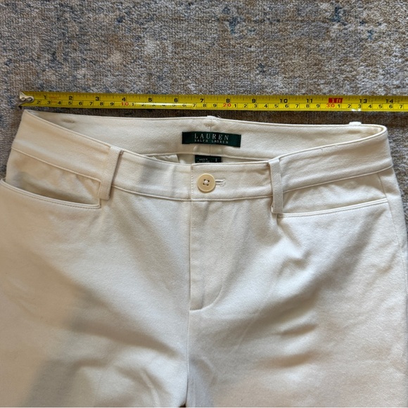 RALPH LAUREN | STRETCH PANTS | SLACKS | STRAIGHT LEG | OFF-WHITE | SIZE 2 - Picture 5 of 11